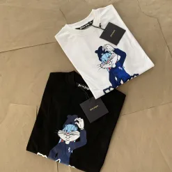 Meistverkaufte Palm Angels T-Shirts Schwarz Baumwolle Streetwear Style