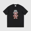 Premium Burberry Kurzarm-T-Shirts im weißen Print-Stil