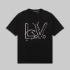 Luxuriöses Louis Vuitton Kurzarmhemd im schwarzen Logo-Stil