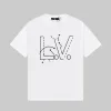 Meistverkaufte Louis Vuitton Kurzarm Weiß Logo Luxus