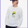 Luxus Fila Sweatshirts Schwarz Baumwolle Casual Luxus
