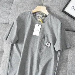 Hochwertiger Express-Kurzarm-Stil aus schwarzer Baumwolle