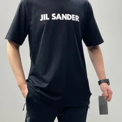 Luxus Jil Sander Kurzarm Baumwolle Oversized Style