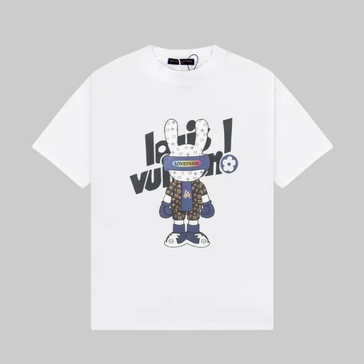 Luxus Louis Vuitton Kurzarm Weiß Klassischer Stil