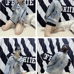 Premium Off-White Jacken Weiß Denim Klassischer Stil