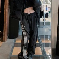 Bestseller Adidas Jogginghose Schwarz Nylon Washed Style