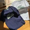 Meistverkaufte Lacoste Kurzarm Weiß Baumwolle Gestreift Stil