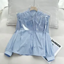 Premium Maje Hemd Blau Gestreift