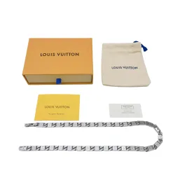 Bestseller Louis Vuitton Halskette Silber Monogramm Kollektion