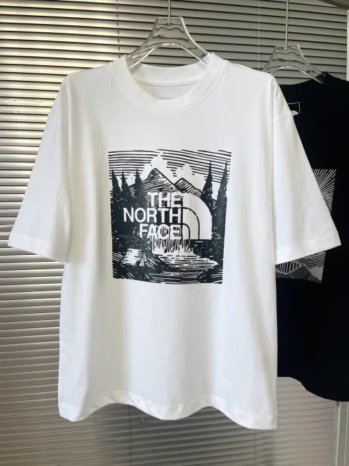 Luxus The North Face Kurzarm Weiß Casual Kollektion