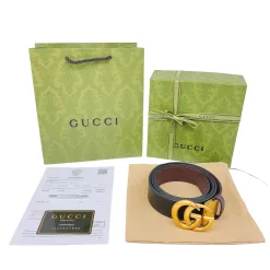 Hochwertige Gucci Ledergürtel Schwarz Leder Klassischer Stil