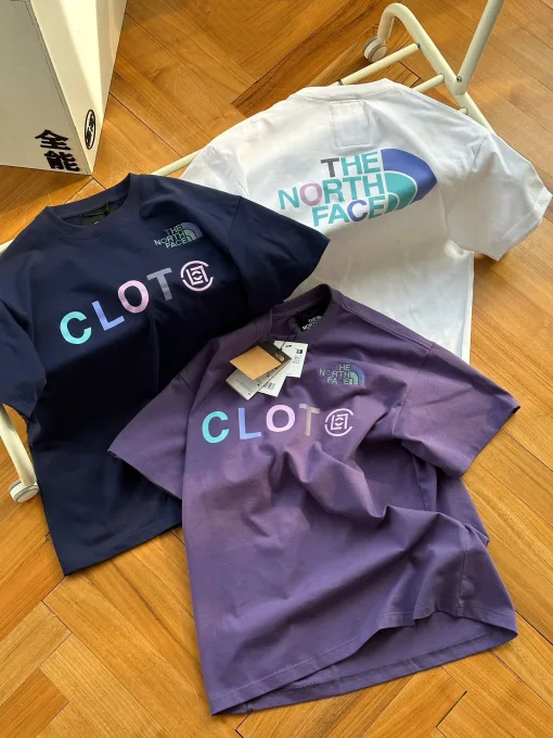 Luxus The North Face Kurzarm Navy Monogram Kollektion