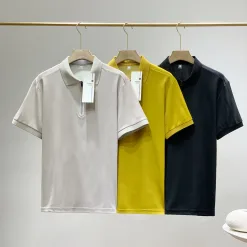 Bestseller Descente Kurzarmhemden Schwarze Seide Atmungsaktive Kollektion