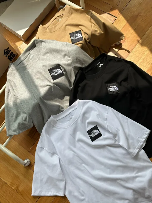 Bestseller The North Face Kurzarm Weiß Baumwolle Bestickt Luxus