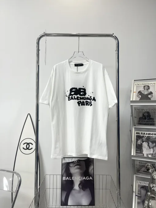 Luxus Balenciaga Kurzarm Baumwolle Luxus