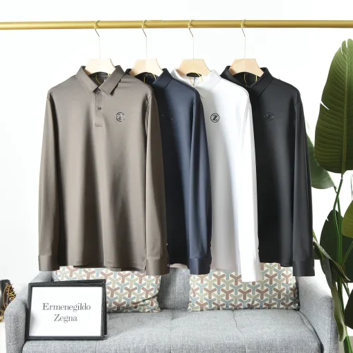 Luxuriöses, kurzärmliges weißes Nylon-Logo im Zegna-Stil