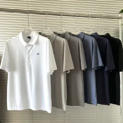 Luxuriöse, kurzärmelige, atmungsaktive Kollektion aus weißer Seide von Boss