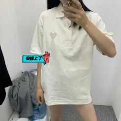 Bestseller Ami Poloshirt Schwarz Klassisch Luxus