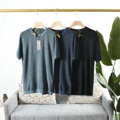 Luxus Zegna Kurzarm Schwarz Casual Kollektion