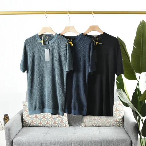 Luxus Zegna Kurzarm Schwarz Casual Kollektion