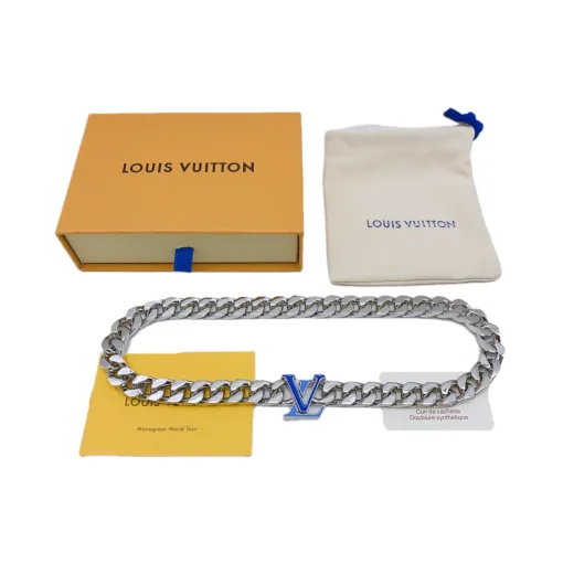 Premium Louis Vuitton Halskette Blau Klassisch Luxus