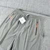 Hochwertige HermS Shorts Schwarz Nylon Casual Luxury