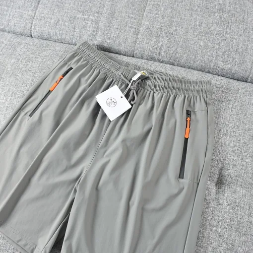 Hochwertige HermS Shorts Schwarz Nylon Casual Luxury
