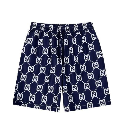 Luxuriöse Gucci-Shorts aus blauer Baumwolle mit Logo-Kollektion