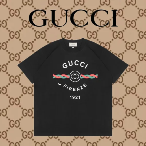 Luxuriöse Gucci Kurzarm-Baumwolle Classic Collection