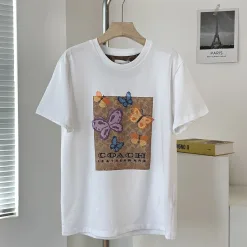 Coach Kurzarmhemden in Premiumqualität mit Strickdruck, Luxus