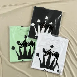 Hochwertiger Express Kurzarm Schwarz Baumwolle Streetwear Style