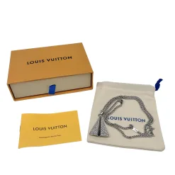 Premium Qualität Louis Vuitton Halskette Silber Monogramm Luxus