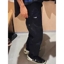 Luxus-Overall von Nike, Marineblau, bestickt, luxuriös