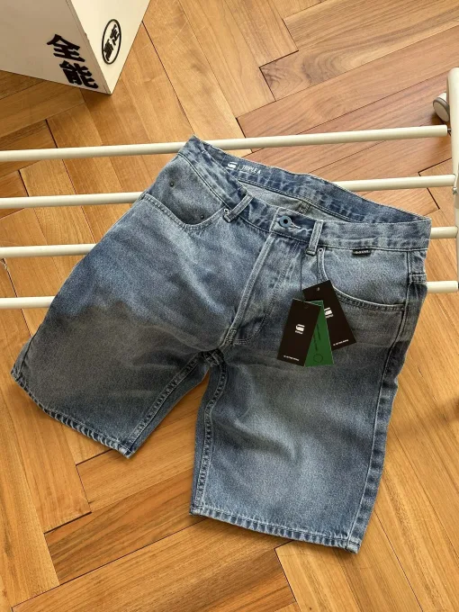 Hochwertige G-Star Raw Shorts Blue Denim Washed Kollektion