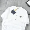 Luxus Prada Kurzarm Schwarz Logo Style