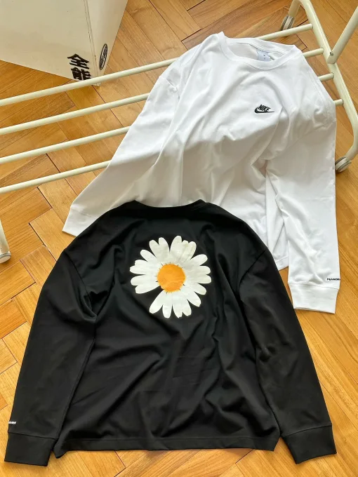 Bestseller Nike Langarmshirt Schwarz Baumwolle Logo Luxus