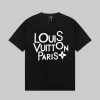 Premium Louis Vuitton Kurzarm-Stil mit schwarzem Druck