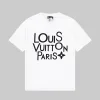 Luxus Louis Vuitton Kurzarm Weiß Print Luxus