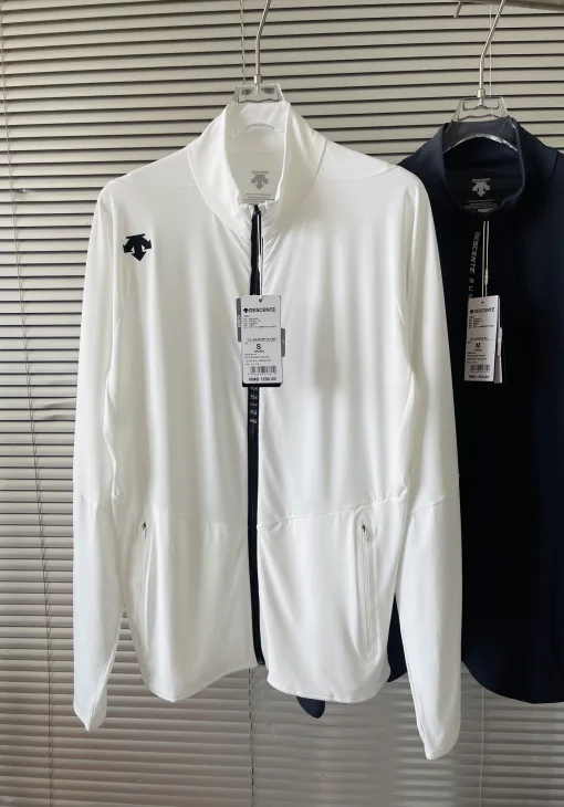 Premium Descente Casual Pants Graue Seide Logo Style