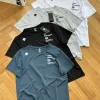 Premium Descente Kurzarm Graue Seide Logo Kollektion