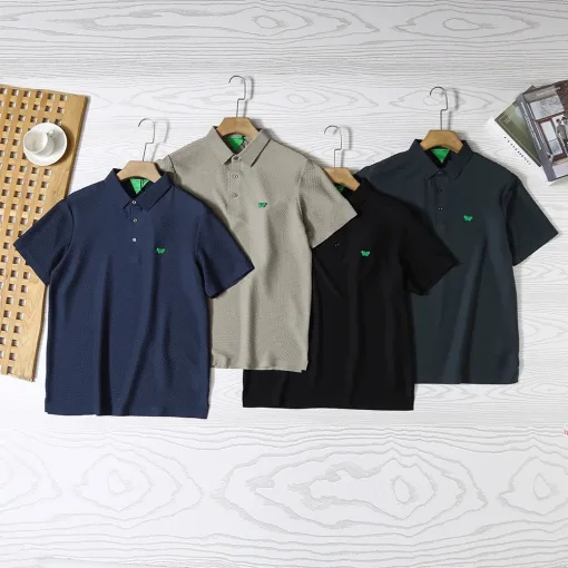 Premium Bottega Veneta Kurzarm Grün Minimalistischer Stil