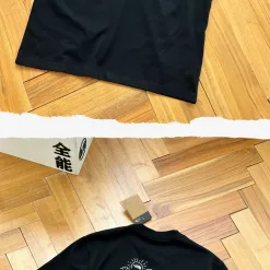 Luxus-Kollektion „The North Face“ mit kurzen Ärmeln und schwarzem Baumwolldruck