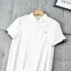 Premium Qualität Moncler Kurzarm Schwarz Baumwolle Klassischer Stil