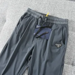 Luxus Prada Haremshose Schwarz Seide Atmungsaktiv Kollektion