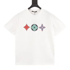Bestseller Louis Vuitton Kurzarm Baumwolle Klassischer Stil