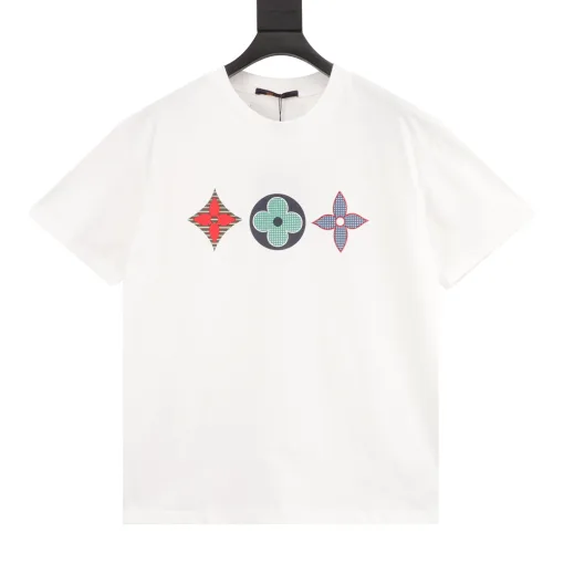 Bestseller Louis Vuitton Kurzarm Baumwolle Klassischer Stil