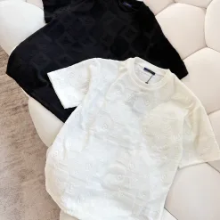 Bestseller Louis Vuitton Kurzarm Baumwolle Klassischer Stil
