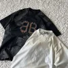 Hochwertige Balenciaga Kurzarm Orange Baumwolle Distressed Kollektion