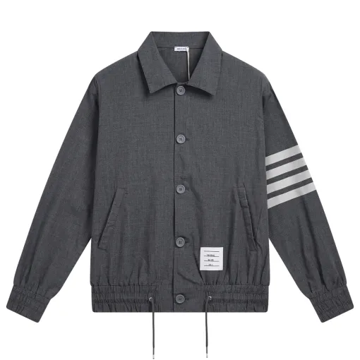 Bestseller Thom Browne Mantel Grau Wollstil