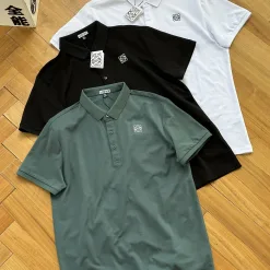 Hochwertiges Loewe Poloshirt Schwarz Baumwolle Classic Collection